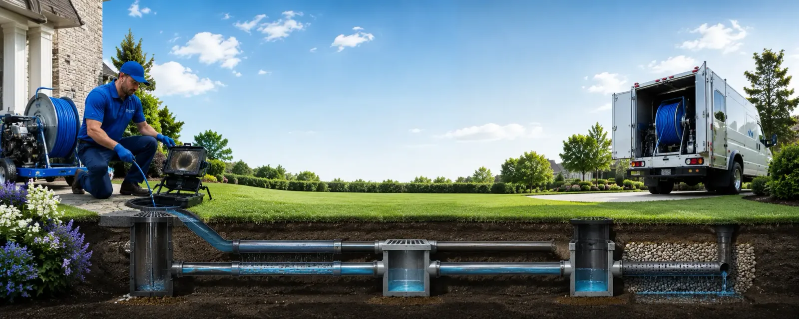 Outdoor drain cleaning information for West Salem, IL